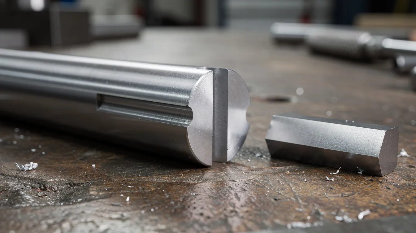 Keyway slotting explained — machining a keyway slot in a shaft, keyway slotting, Manchester precision engineering, Elmax Engineering Stockport