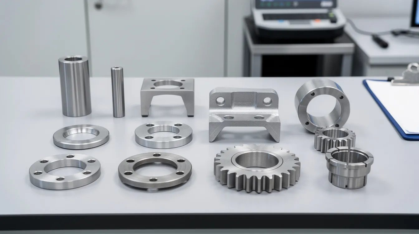 Precision CNC machined parts — flanges, gears and components, precision CNC machining services, Elmax Engineering Stockport