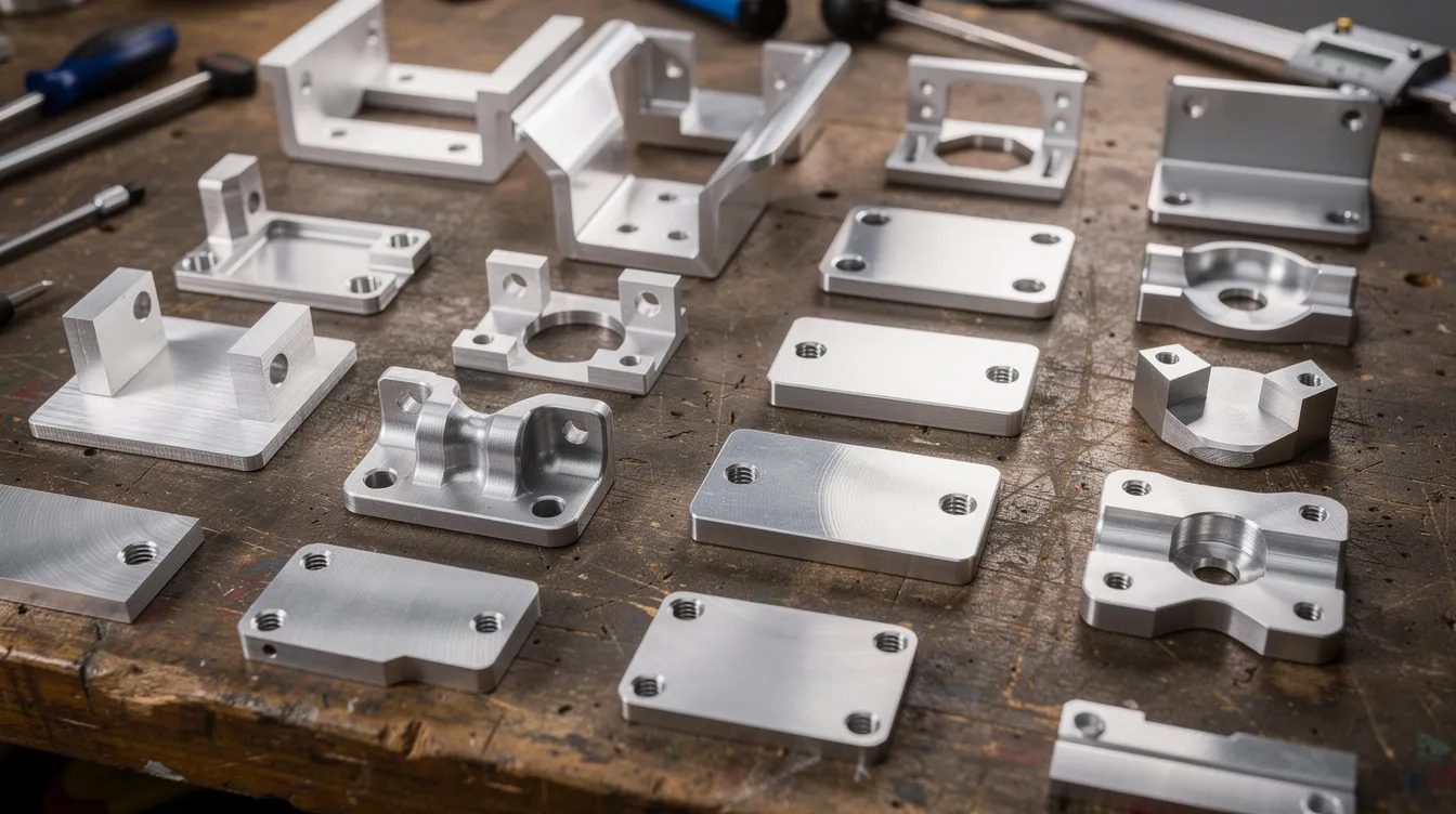 Precision engineering tolerances — array of precision machined components, Manchester precision engineering, Elmax Engineering Stockport